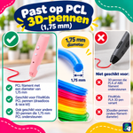 PCL filament past op PCL 3D-pennen met 1,75 mm, niet geschikt voor PLA-pennen