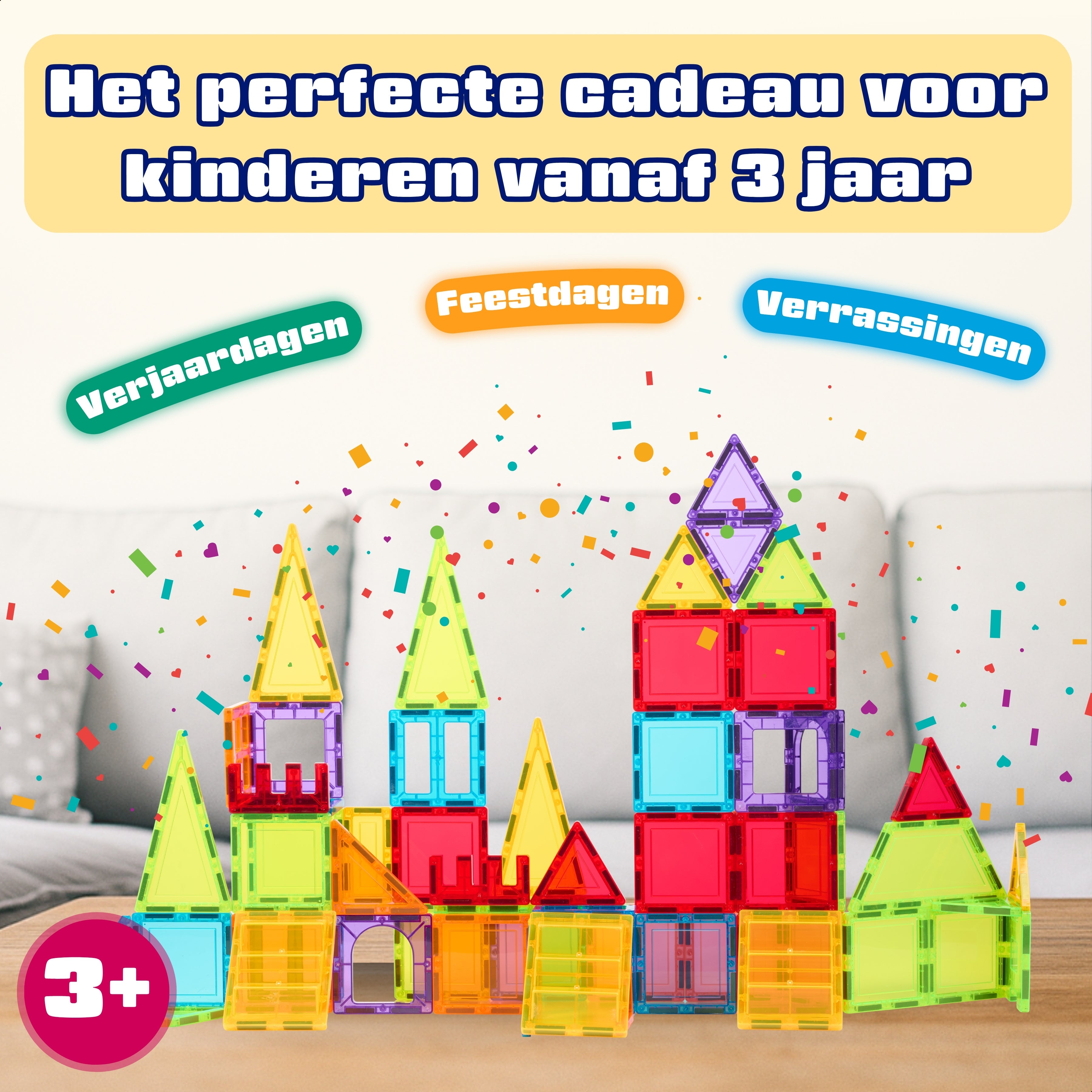 Magnetic Tiles Build & Beyond van Fits4Kids als cadeau voor verjaardagen en feestdagen