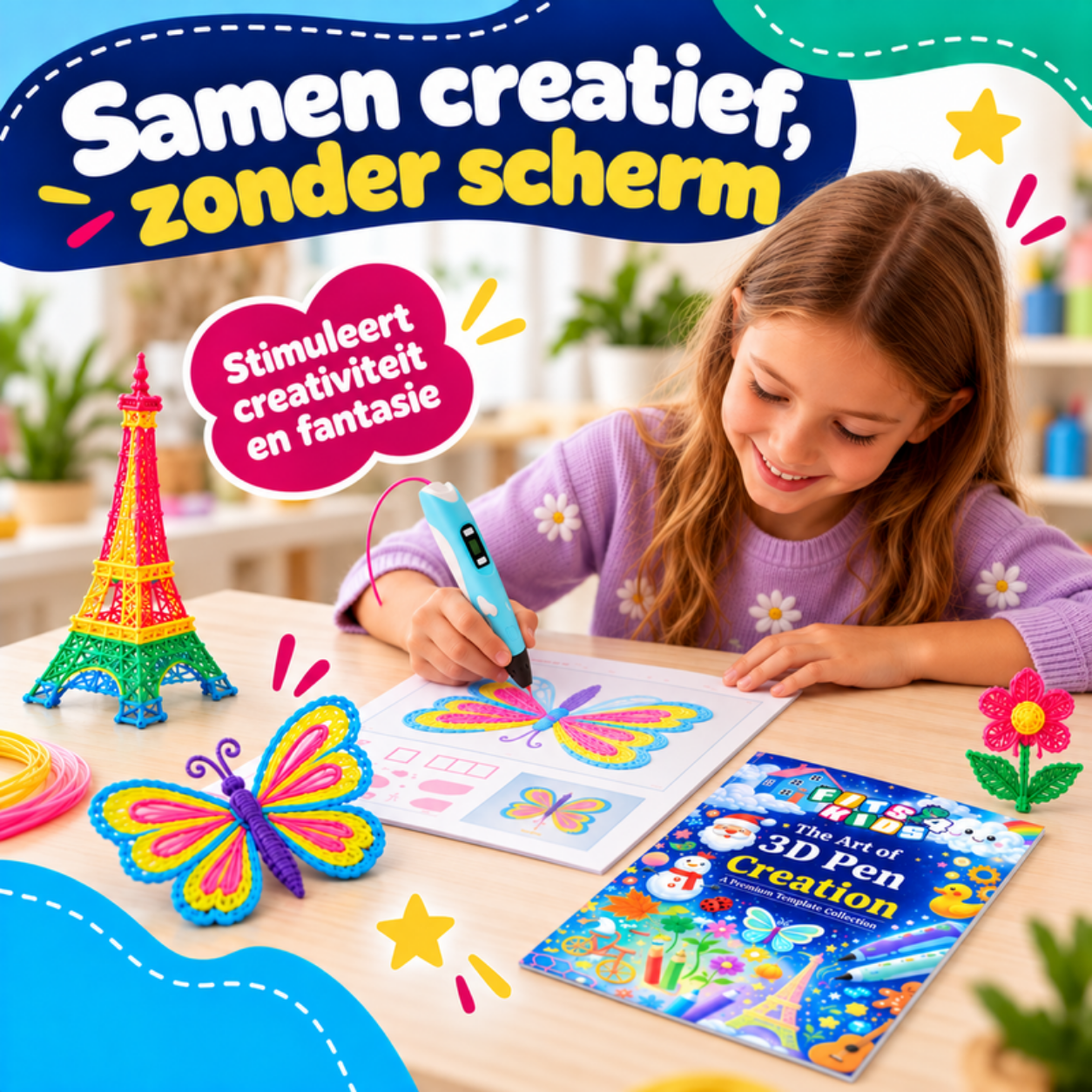 Samen creatief zonder scherm met het Sjablonenboek 2026 Edition